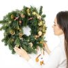 Worown Natural Pine Grapevine Wreath 12 Inch Round Decorative-5
