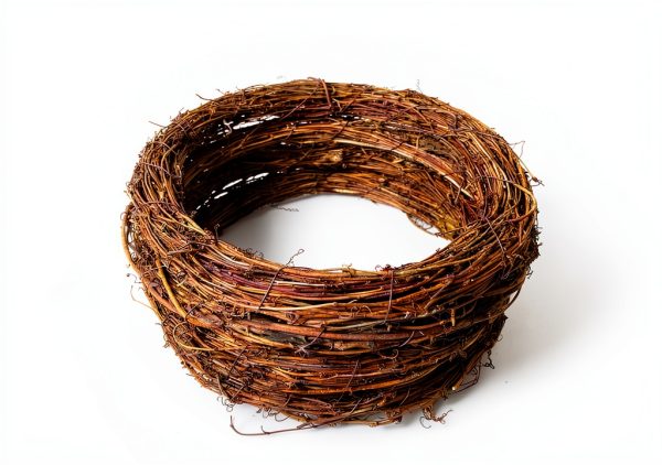 Worown Natural Pine Grapevine Wreath 12 Inch Round Decorative-2