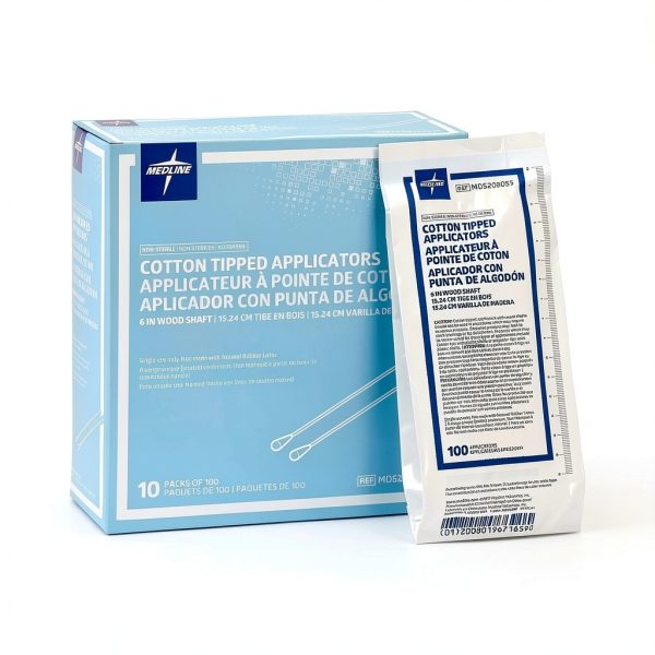 Medline Wood Swab Applicators MDS202055 10000 Count Economical Case-2
