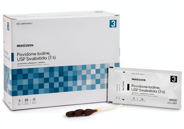 Povidone Iodine Swab 10% Sterile Single Use McKesson Applicator-8