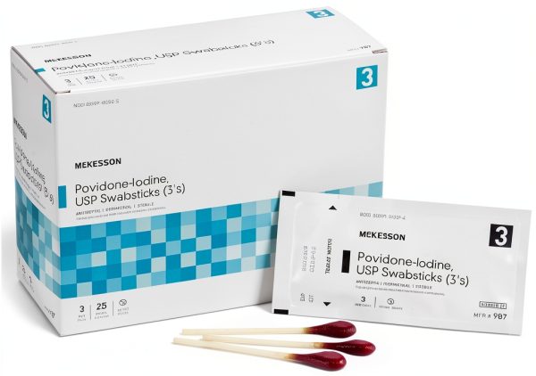 Povidone Iodine Swab 10% Sterile Single Use McKesson Applicator-0