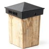 Nuvo Iron PCP02 3 1/2" Pyramid Post Cap, 3-1/2 x 3-1/2 inch, Black-1