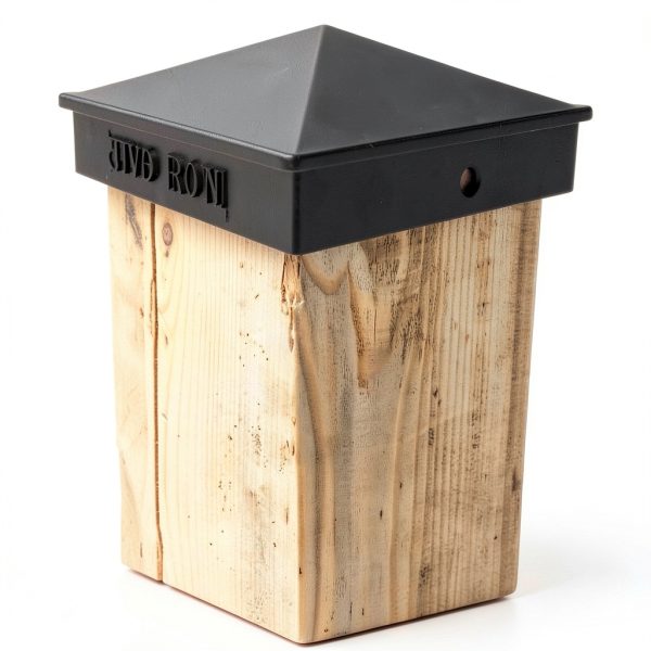 Nuvo Iron PCP02 3 1/2" Pyramid Post Cap, 3-1/2 x 3-1/2 inch, Black-1