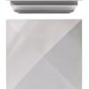 Canomo 4 x 4 White Vinyl New England Post Caps Pyramid Square Fence Post Top for 4" x 4" Vinyl Fence Post, Waterproof, Moisture-Proof and UV Resistant, 2 Packs-4