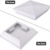Canomo 4 x 4 White Vinyl New England Post Caps Pyramid Square Fence Post Top for 4" x 4" Vinyl Fence Post, Waterproof, Moisture-Proof and UV Resistant, 2 Packs-1