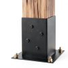 (4 PCS) LADECH 4x4 Post Anchor Base with Bottom Drainage Hole, Black Powder Coated Brackets for Fence Posts, Pergola, Mailbox Post, Come with Wood Screws and Concrete Anchors (4, 4x4)-4