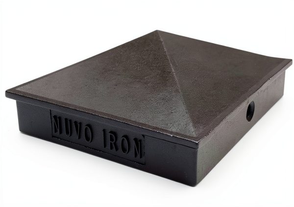 Nuvo Iron PCP02 3 1/2" Pyramid Post Cap, 3-1/2 x 3-1/2 inch, Black-0