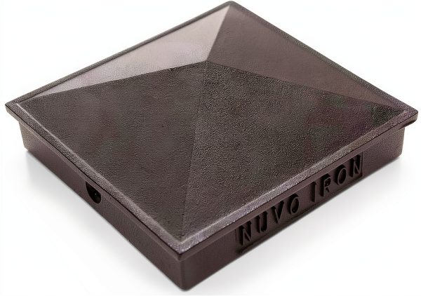 Nuvo Iron PCP02 3 1/2" Pyramid Post Cap, 3-1/2 x 3-1/2 inch, Black-4