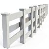 Sasylvia 2 Pcs 4 x 4 Inch Vinyl Fence Post Caps (Actual 4x4), White PVC England Style Cap Top Pyramid Square Waterproof UV Resistant Decorative Vinyl Fence Post Caps-4