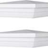 Canomo 4 x 4 White Vinyl New England Post Caps Pyramid Square Fence Post Top for 4" x 4" Vinyl Fence Post, Waterproof, Moisture-Proof and UV Resistant, 2 Packs-0