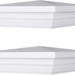 Canomo 4 x 4 White Vinyl New England Post Caps Pyramid Square Fence Post Top for 4" x 4" Vinyl Fence Post, Waterproof, Moisture-Proof and UV Resistant, 2 Packs-0