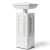 Canomo 4 x 4 White Vinyl New England Post Caps Pyramid Square Fence Post Top for 4" x 4" Vinyl Fence Post, Waterproof, Moisture-Proof and UV Resistant, 2 Packs-7