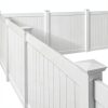 Canomo 4 x 4 White Vinyl New England Post Caps Pyramid Square Fence Post Top for 4" x 4" Vinyl Fence Post, Waterproof, Moisture-Proof and UV Resistant, 2 Packs-2